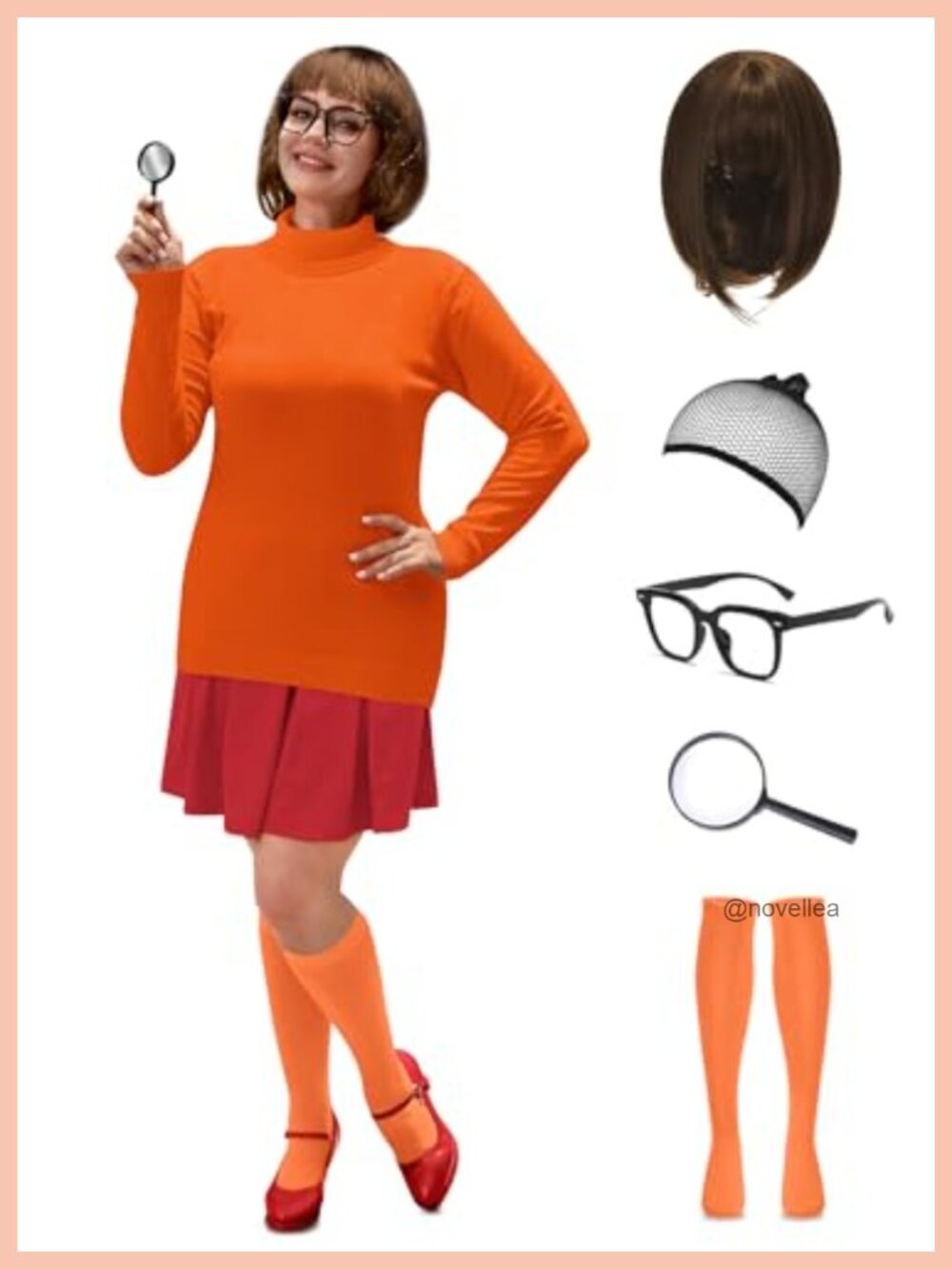 Plus Size Halloween Cosplay Outfit 7 Pc Crop Top Skirt Set